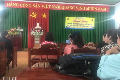 Tham gia hội thi giáo viên dạy giỏi cấp huyện bậc học mầm non năm học 2022-2023