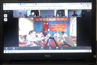 BGH trường MG Bình Minh dự Hội nghị  CBQL tháng 8/2021, hình thức trực tuyến do Phòng GDĐT huyện Krông Pắc tổ chức  Sáng thứ 7, ngày 14/8/2021